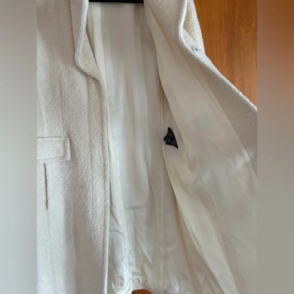 Nine West Cream Wool Coat - Picture 4 of 13